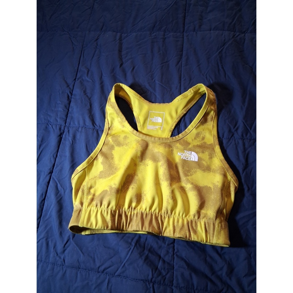 The North Face Sports‎ Bra Women Medium Gold Camo Racerback  Wide Strap